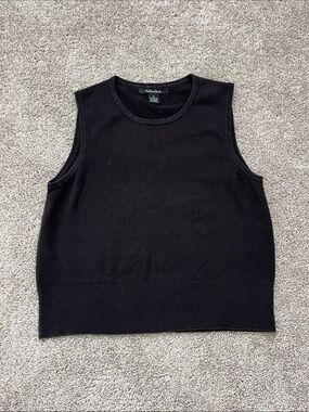Madison Studio Black Ribbed Crewneck Tank